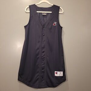 Champion Jersey Mesh Sleeveless Dress Y2K Style, Women's Size L, Black Multi